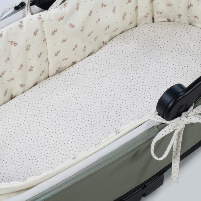 Forra/Protetor com Atilho e Lençol para Alcofa Walking Mum Mimosa Rosa