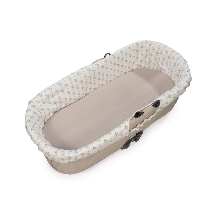 Forra/Protetor com Elástico e Lençol para Alcofa Walking Mum Botton Flowers