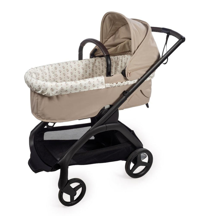 Forra/Protetor com Elástico e Lençol para Alcofa Walking Mum Botton Flowers