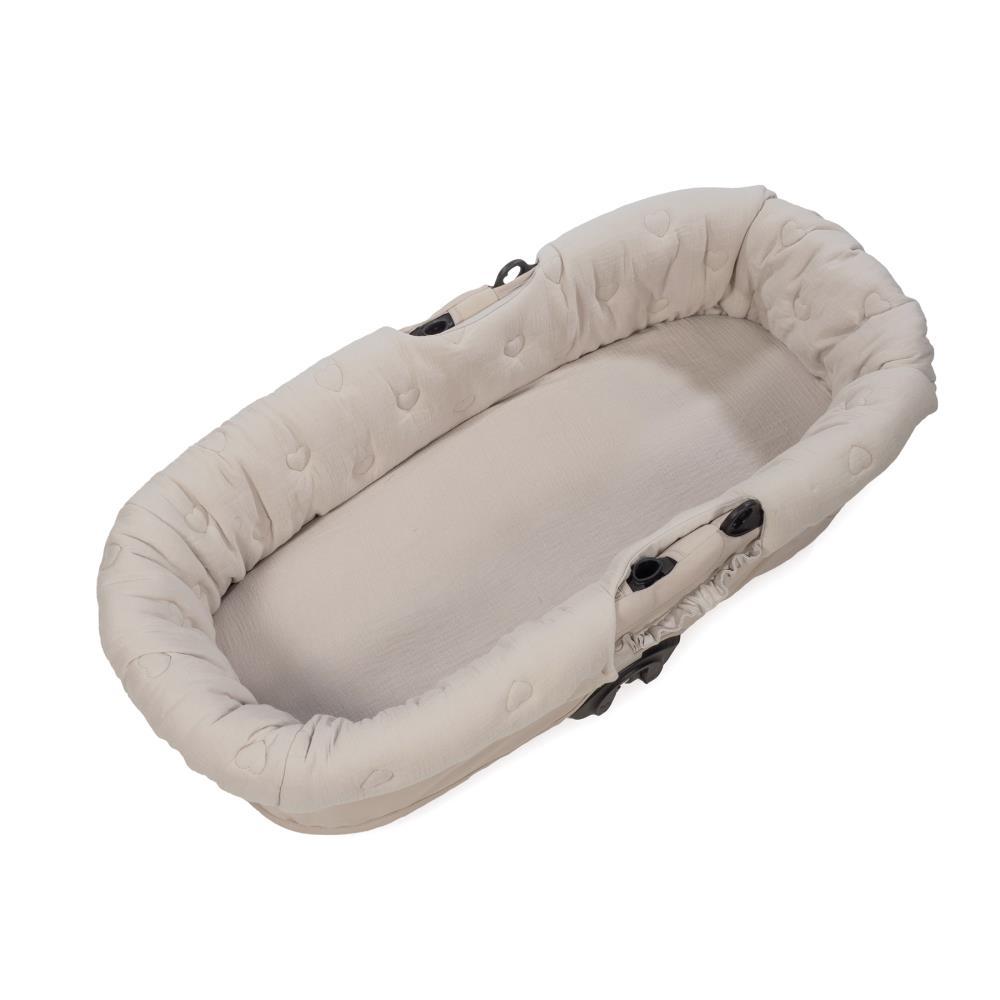Fitted Sheet/Protective Cover and Sheet for Walking Mum Sintra Carrycot Beige