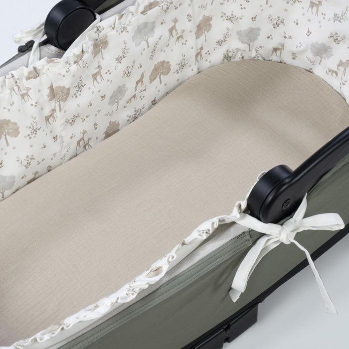 Forra/Protetor com Atilho e Lençol para Alcofa Pasito a Pasito Nara