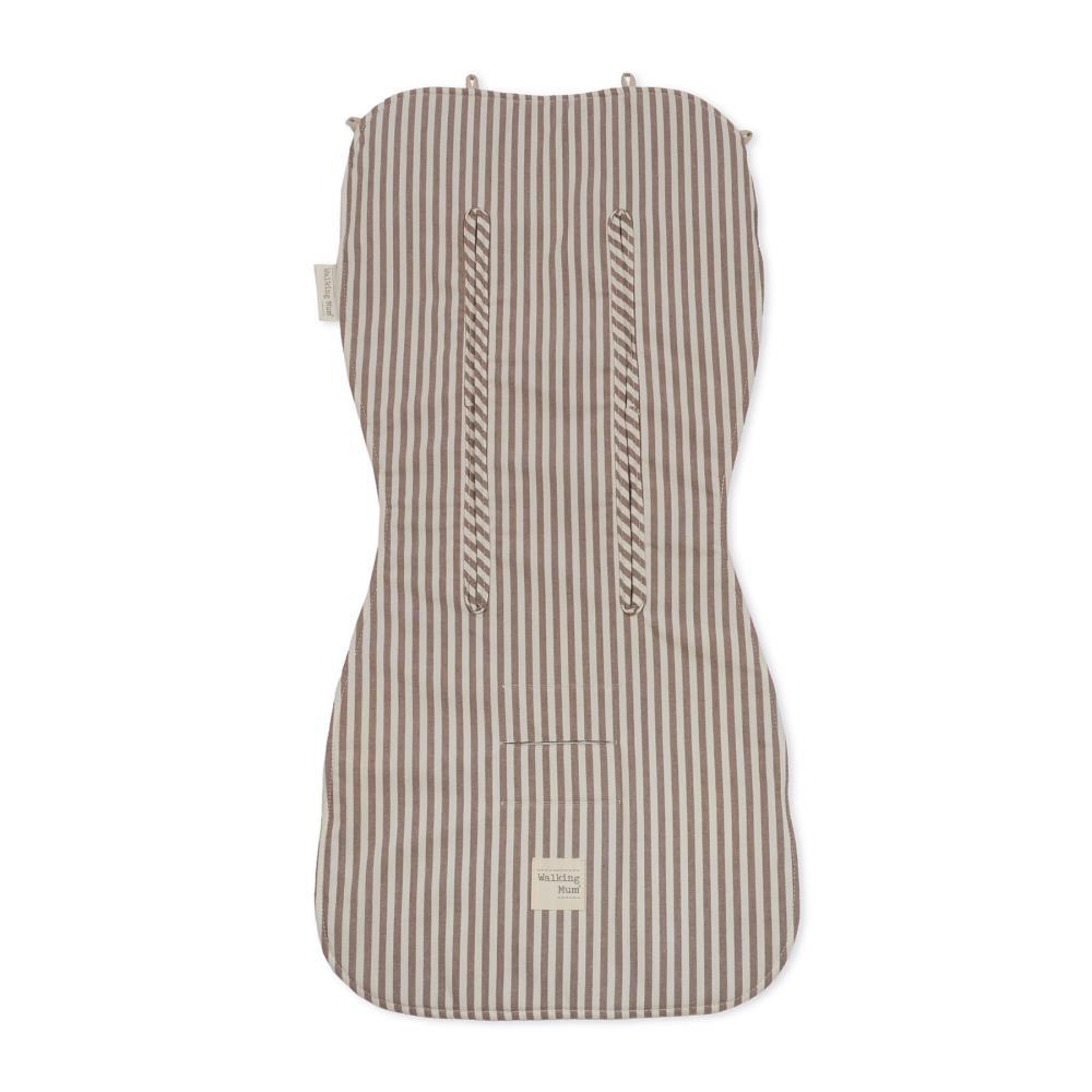 Walking Mum Praliné Strips Moka Stroller Liner