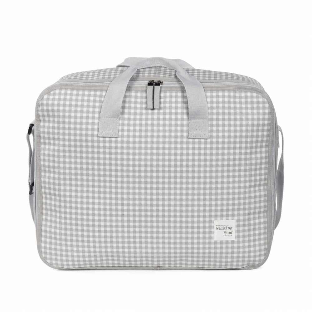 Bolso cambiador Walking Mum I Love Vichy gris