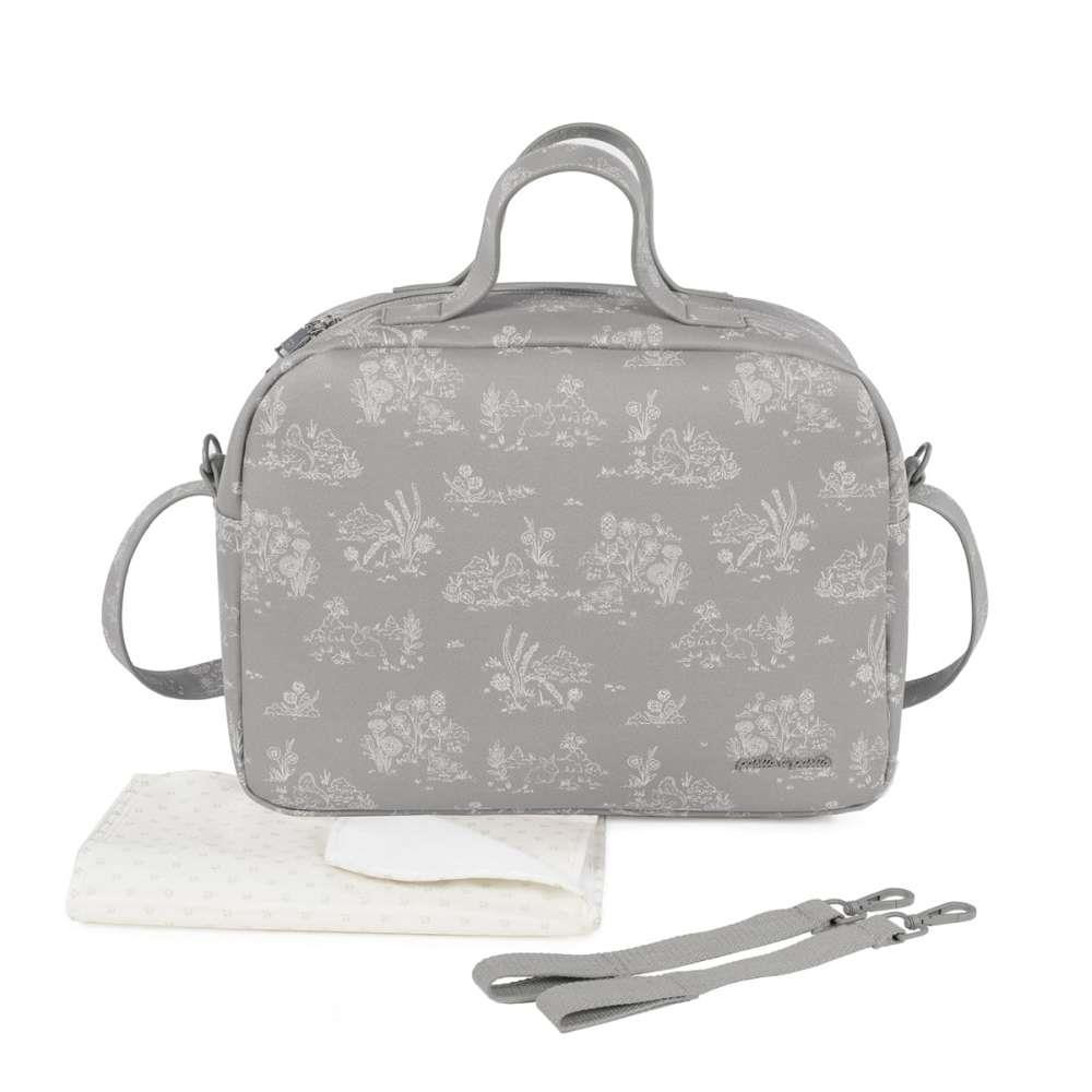 Bolso cambiador Pasito a Pasito Toile Jouy Forest con cambiador