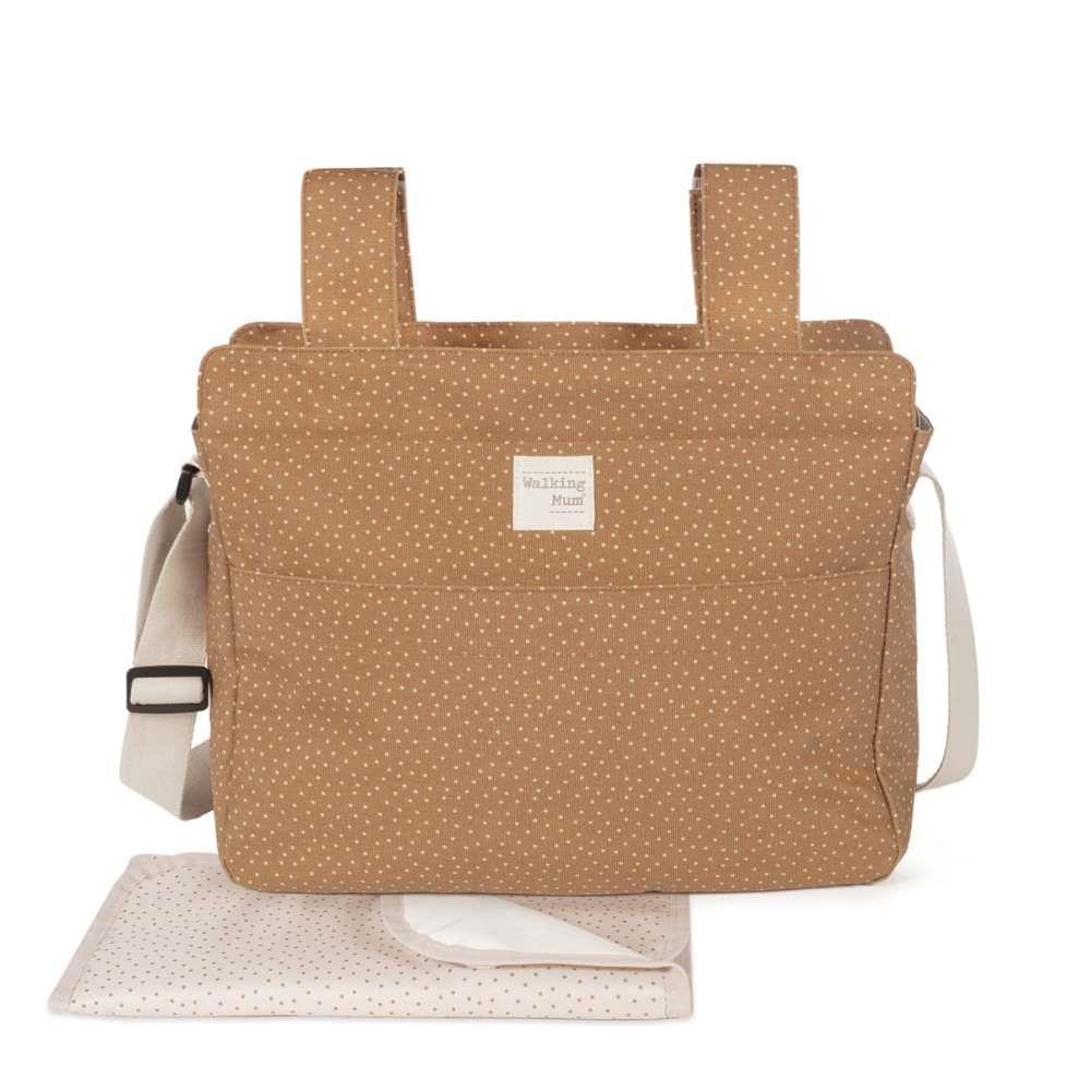 Bolso cambiador Walking Mum Polka Dot Poppy Cinnamon con cambiador