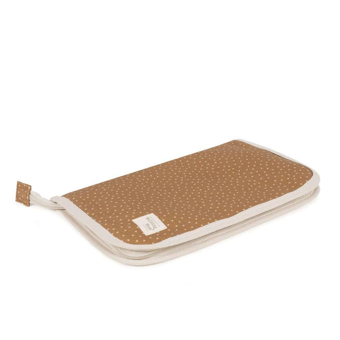 Portadocumentos Poppy Canela De Lunares