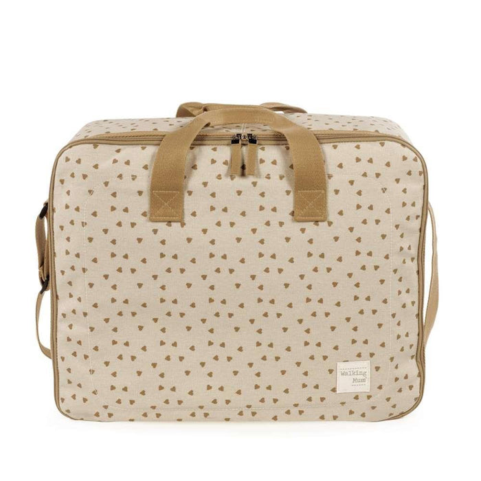 Bolso Maternidad Corazones Poppy Canela