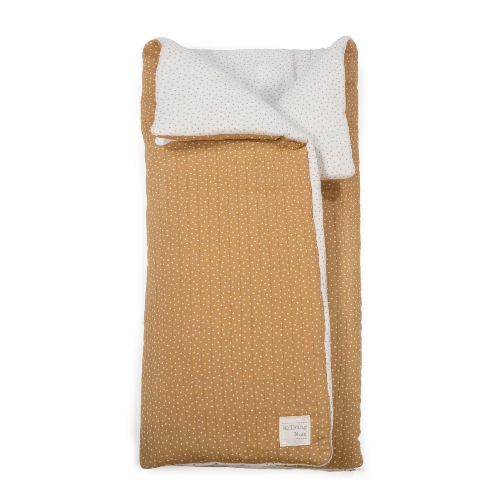 Walking Mum Polka Dot Poppy Cinnamon Baby Nest Blanket