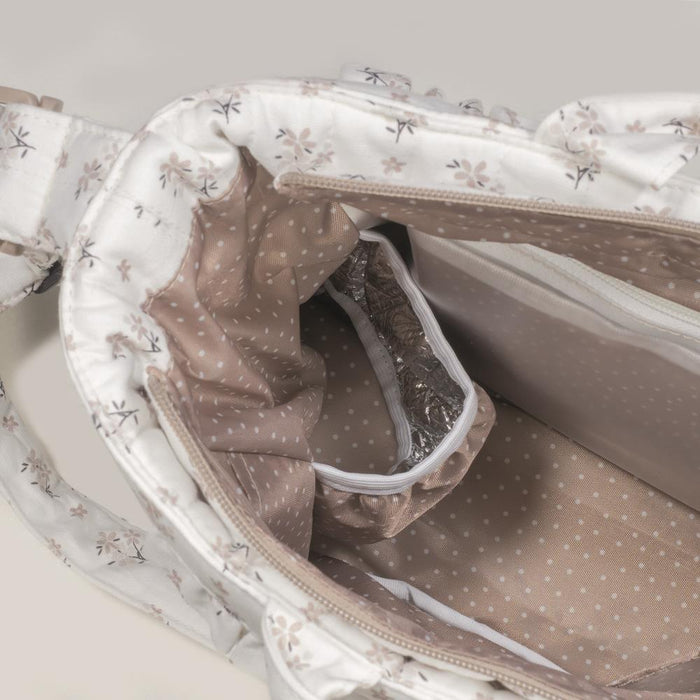 Saco com Muda Fraldas Walking Mum Botton Flowers