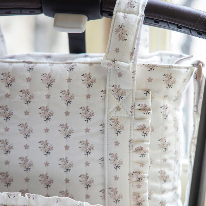 Saco com Muda Fraldas Walking Mum Botton Flowers