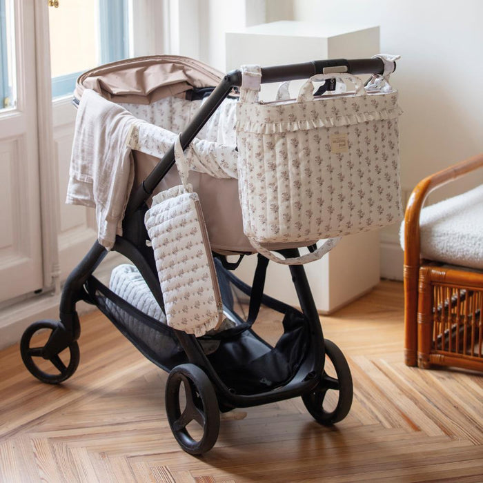 Saco com Muda Fraldas Walking Mum Botton Flowers