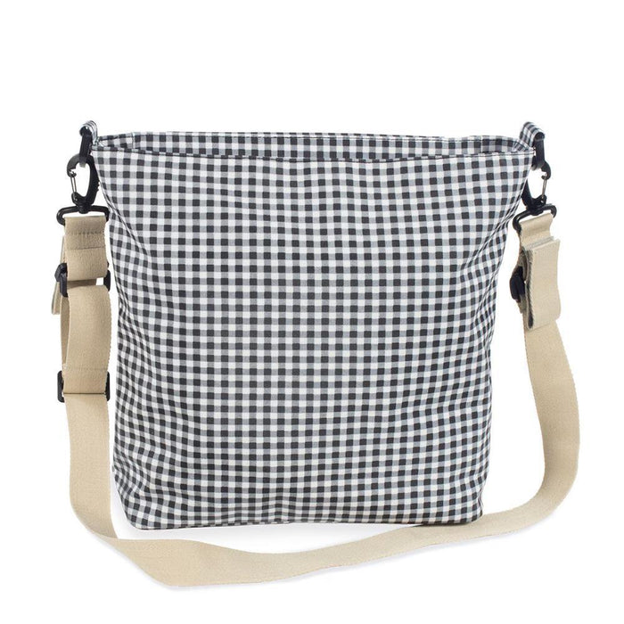 Saco com Muda Fraldas Walking Mum I Love Vichy Negro