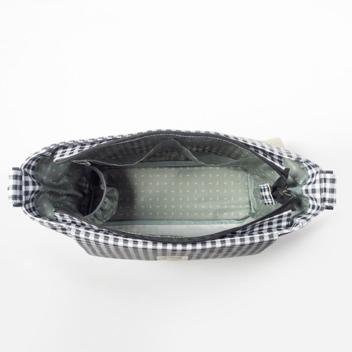 Saco com Muda Fraldas Walking Mum I Love Vichy Negro