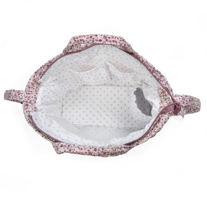 Saco com Muda Fraldas Pasito a Pasito Cherry Flowers