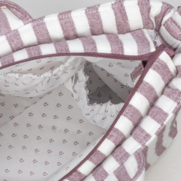 Saco com Muda Fraldas Pasito a Pasito Cherry Strips