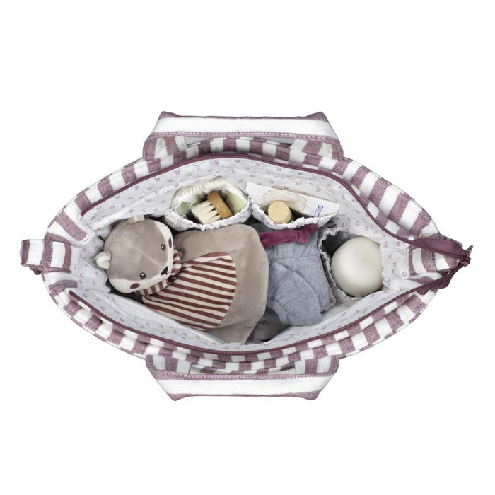 Saco com Muda Fraldas Pasito a Pasito Cherry Strips