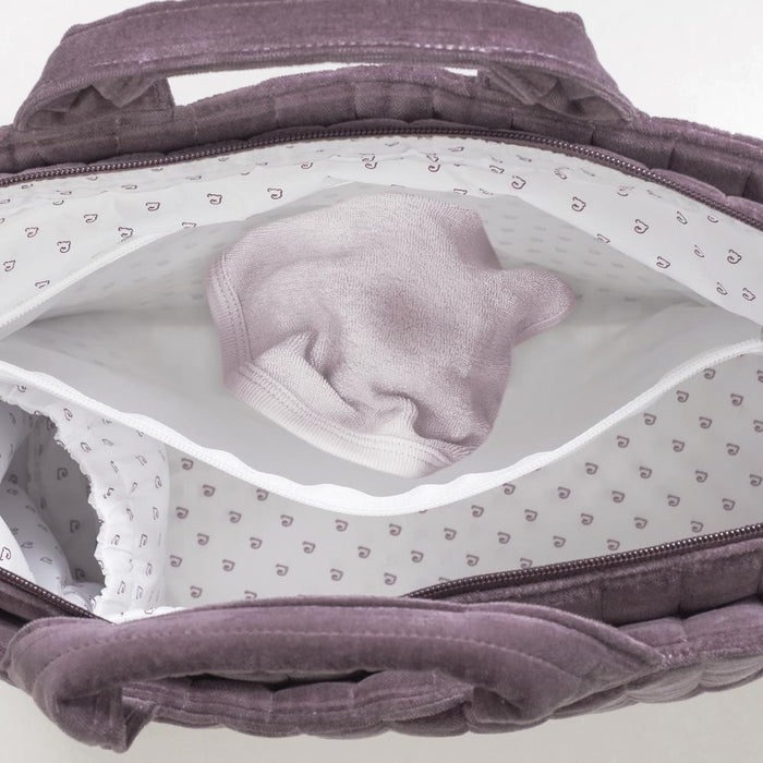 Saco com Muda Fraldas Pasito a Pasito Cherry Velvet