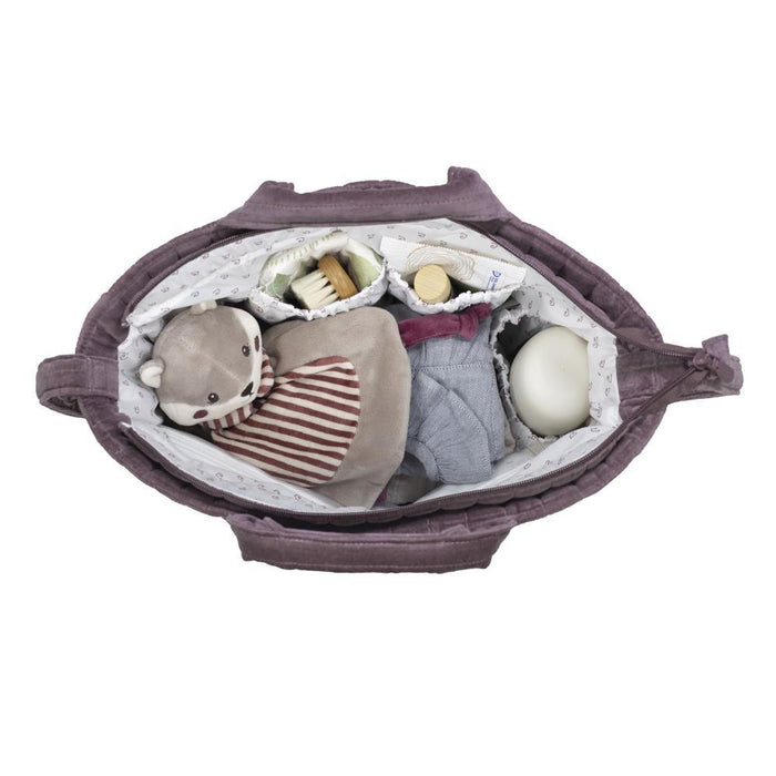 Saco com Muda Fraldas Pasito a Pasito Cherry Velvet