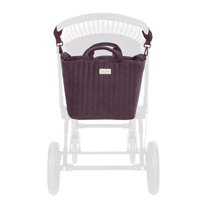 Saco com Muda Fraldas Pasito a Pasito Cherry Velvet