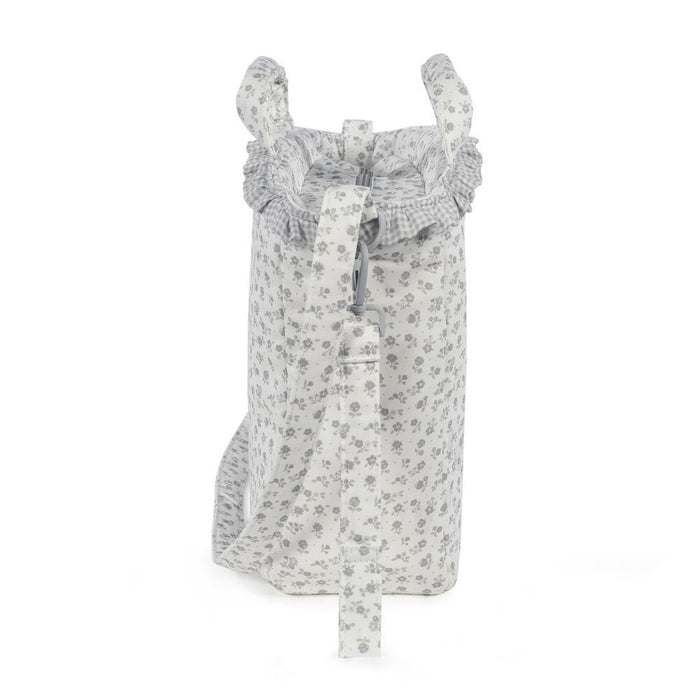 Saco com Muda Fraldas Pasito a Pasito Little Bloom Flowers Grey