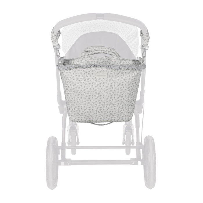 Saco com Muda Fraldas Pasito a Pasito Little Bloom Flowers Grey