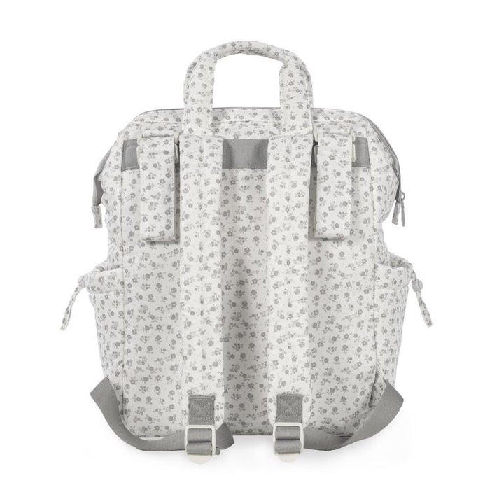 Mochila Pasito a Pasito Little Bloom Flowers Grey