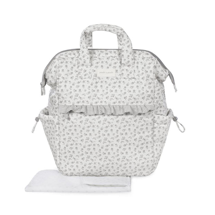 Mochila Pasito a Pasito Little Bloom Flowers Grey