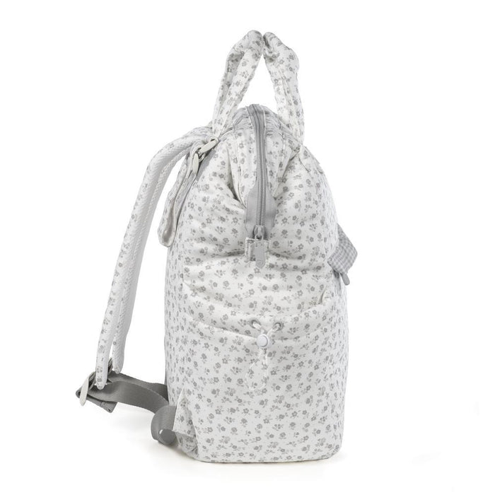 Mochila Pasito a Pasito Little Bloom Flowers Grey