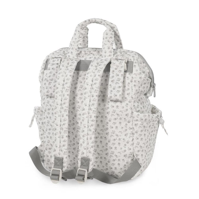 Mochila Pasito a Pasito Little Bloom Flowers Grey