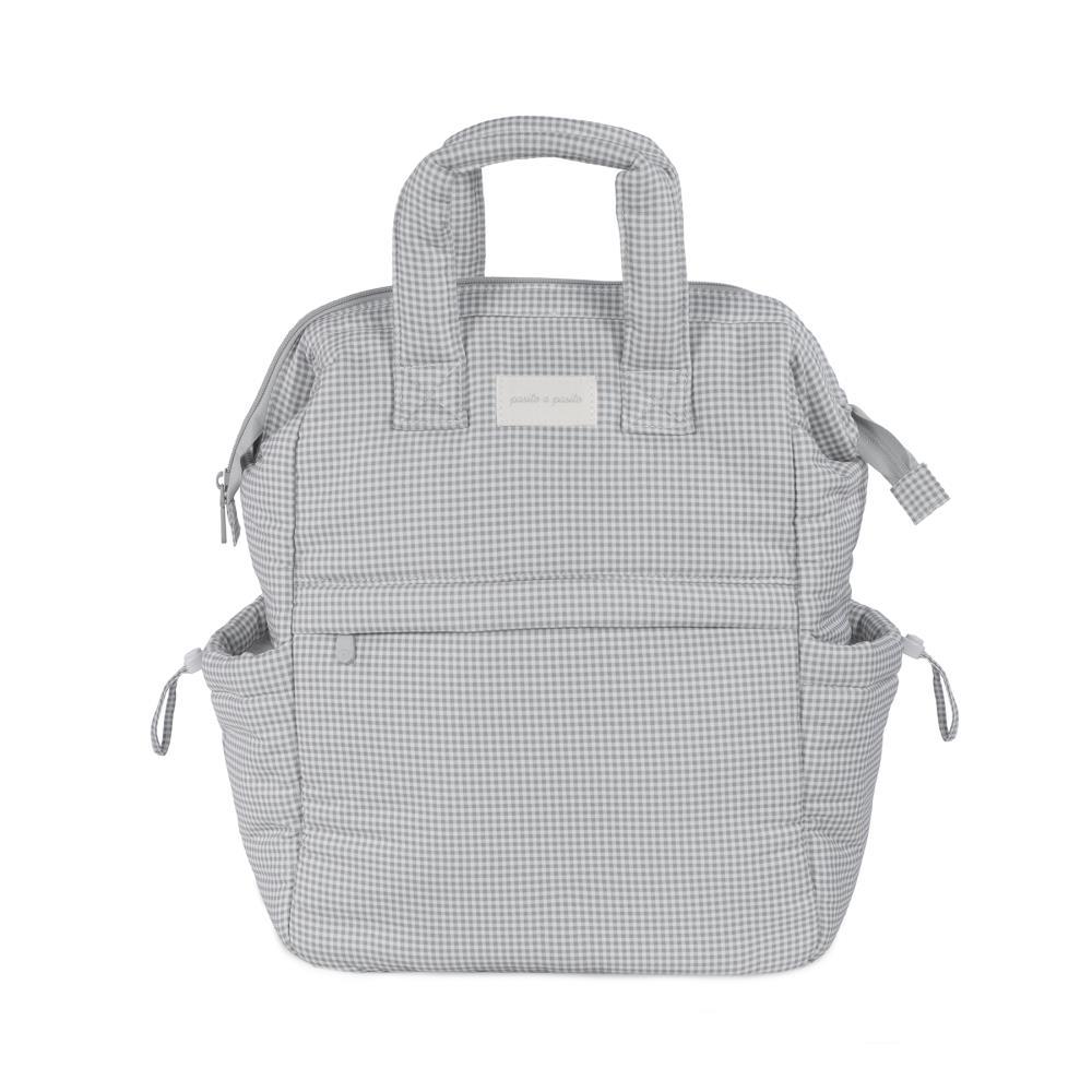 Mochila Pasito a Pasito Little Bloom Vichy Grey