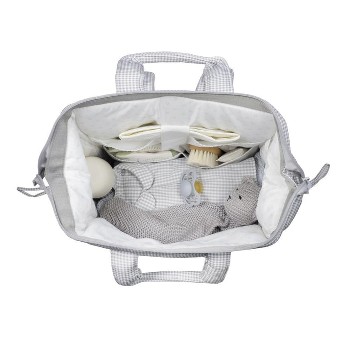 Mochila Pasito a Pasito Little Bloom Vichy Grey