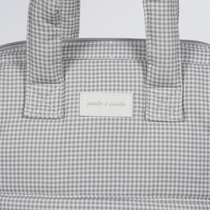 Mochila Pasito a Pasito Little Bloom Vichy Grey