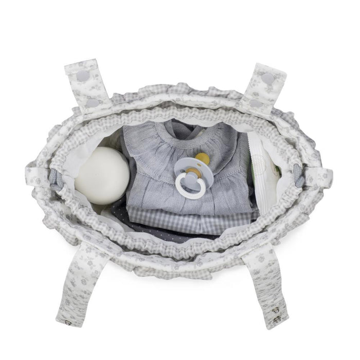 Mala Organizadora Bucket Pasito a Pasito Little Bloom Flowers Grey