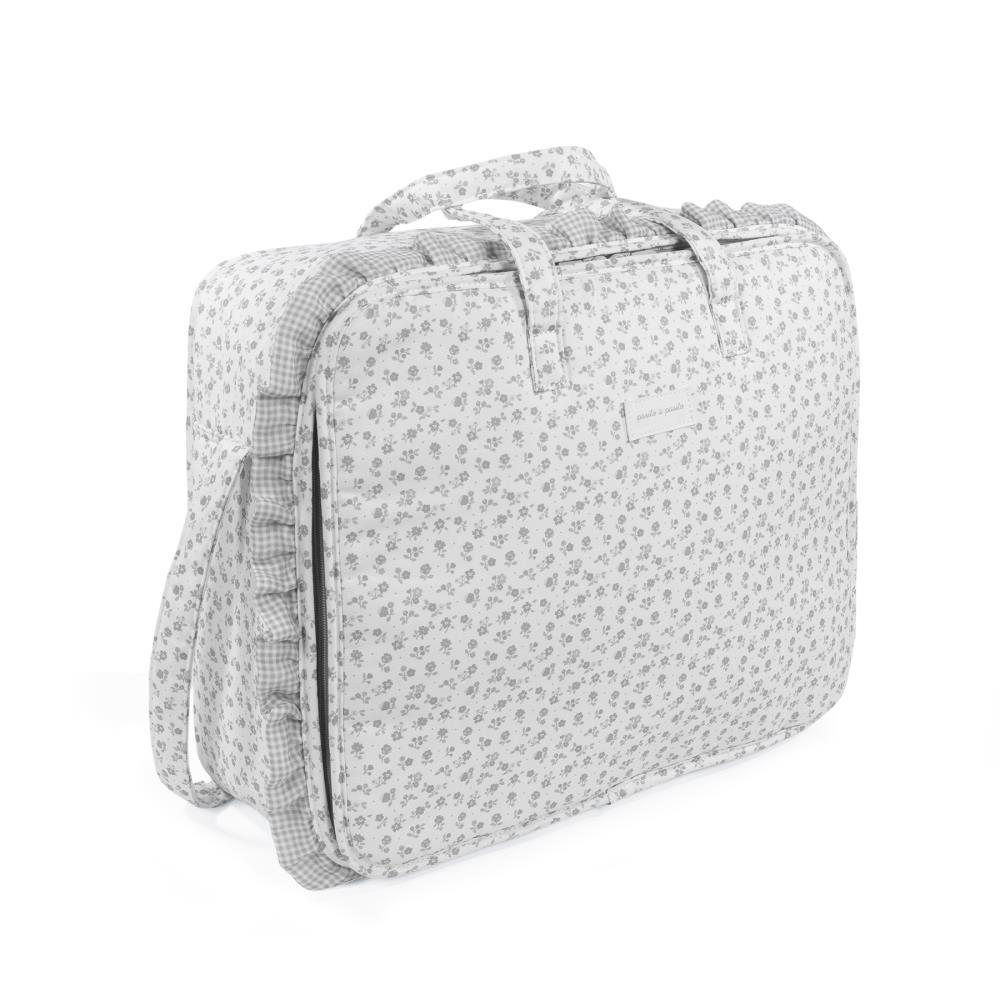 Mala de Maternidade Pasito a Pasito Little Bloom Flowers Grey