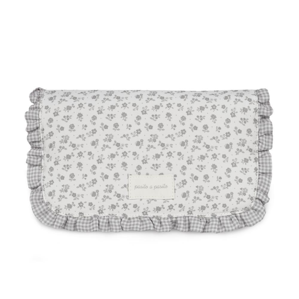 Muda Fraldas Pasito a Pasito Little Bloom Flowers Grey