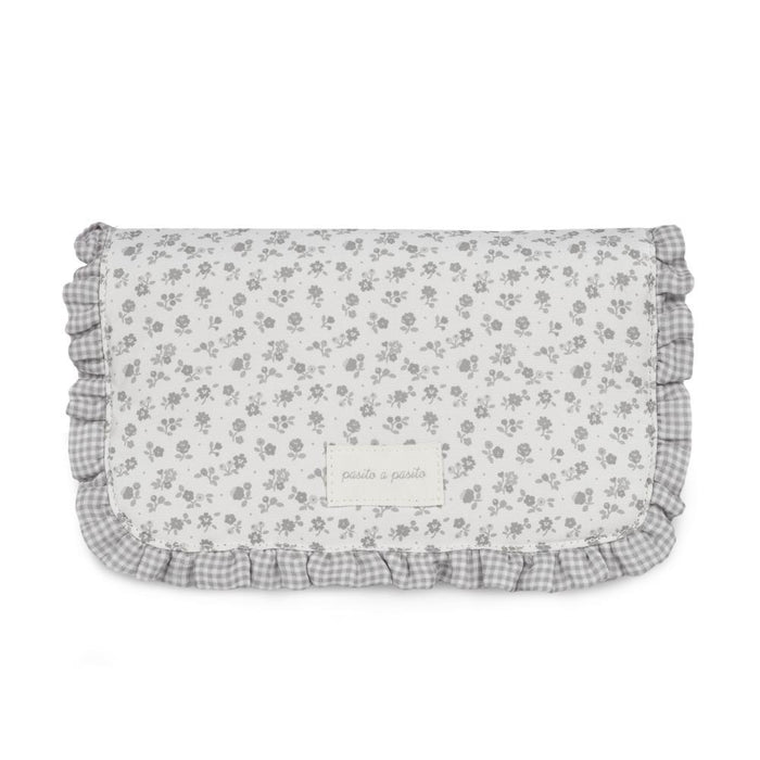 Muda Fraldas Pasito a Pasito Little Bloom Flowers Grey