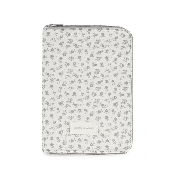 Porta Documentos Pasito a Pasito Little Bloom Flowers Grey