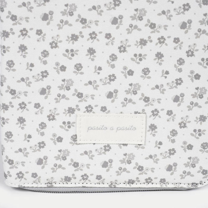 Porta Documentos Pasito a Pasito Little Bloom Flowers Grey