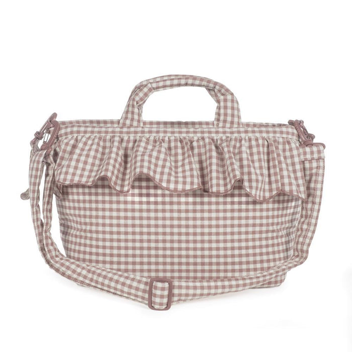 Saco com Muda Fraldas Walking Mum Praliné Vichy Moka