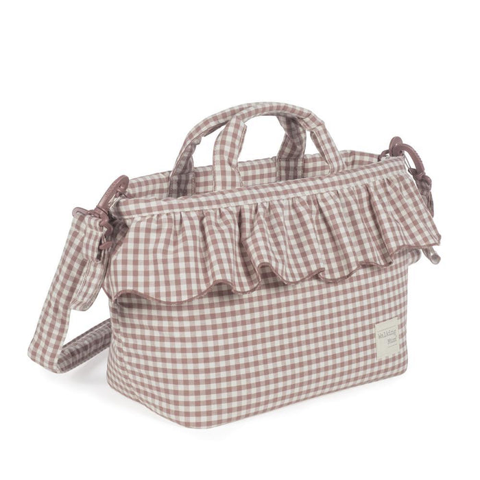 Saco com Muda Fraldas Walking Mum Praliné Vichy Moka
