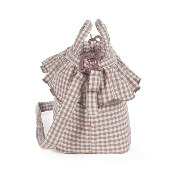 Saco com Muda Fraldas Walking Mum Praliné Vichy Moka