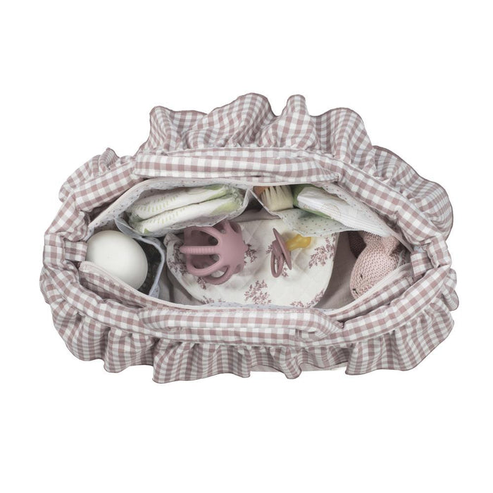 Saco com Muda Fraldas Walking Mum Praliné Vichy Moka
