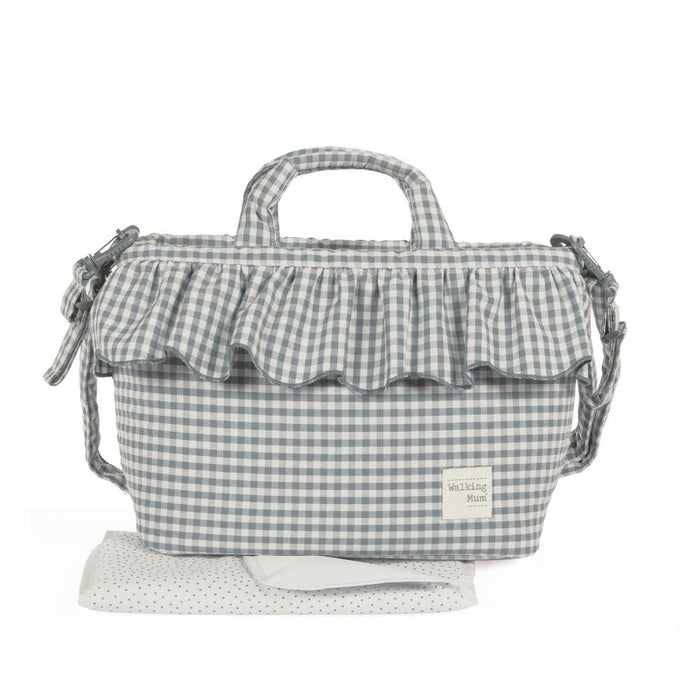 Saco com Muda Fraldas Walking Mum Praliné Vichy Matcha