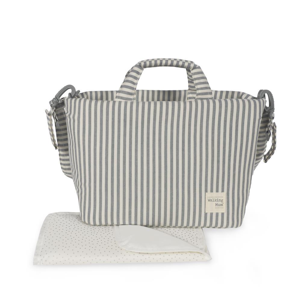 Saco com Muda Fraldas Walking Mum Praliné Strips Matcha