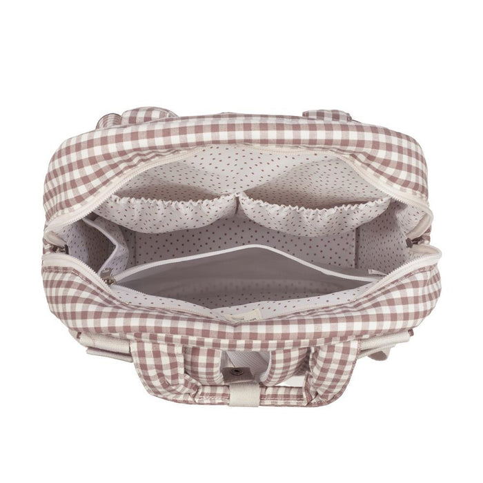 Mochila Walking Mum Praliné Vichy Moka