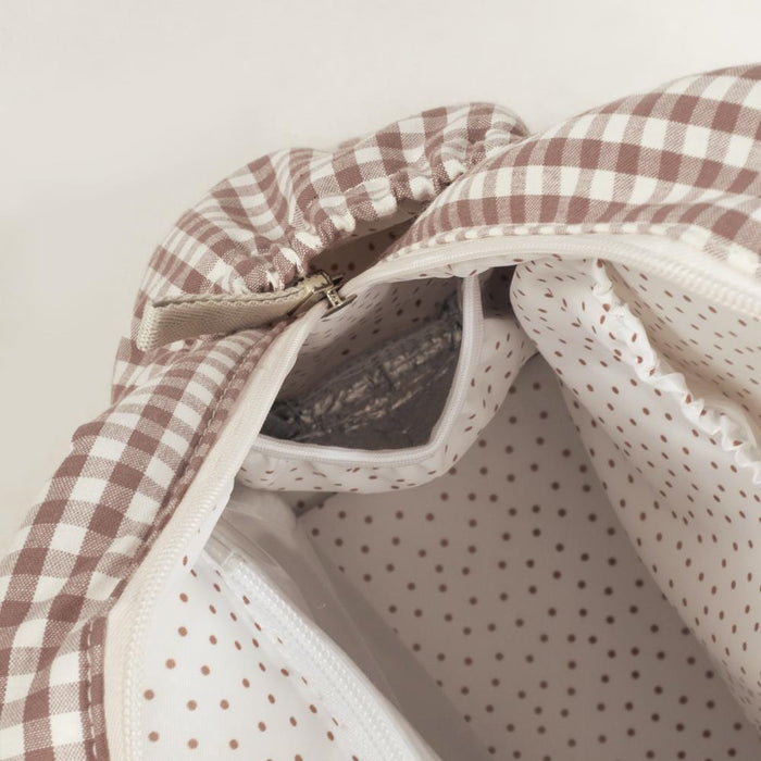 Mochila Walking Mum Praliné Vichy Moka