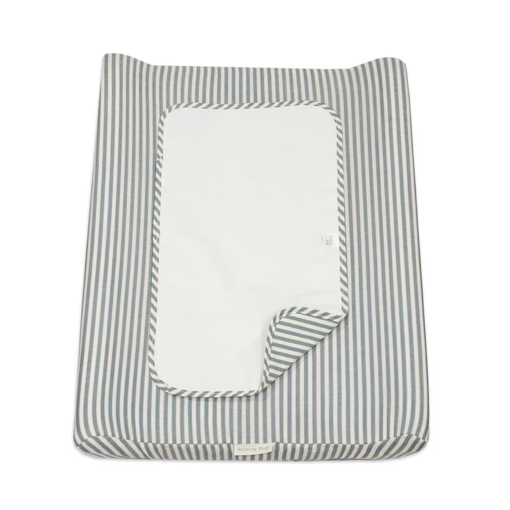 Foam Changing Mat with Cover Walking Mum Praliné Strips Matcha