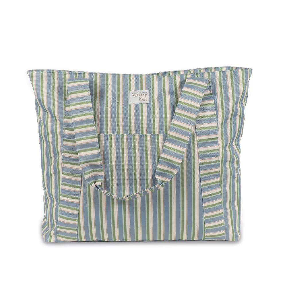 Walking Mum Summer Strips Beach Bag with Anti-Sand Mesh