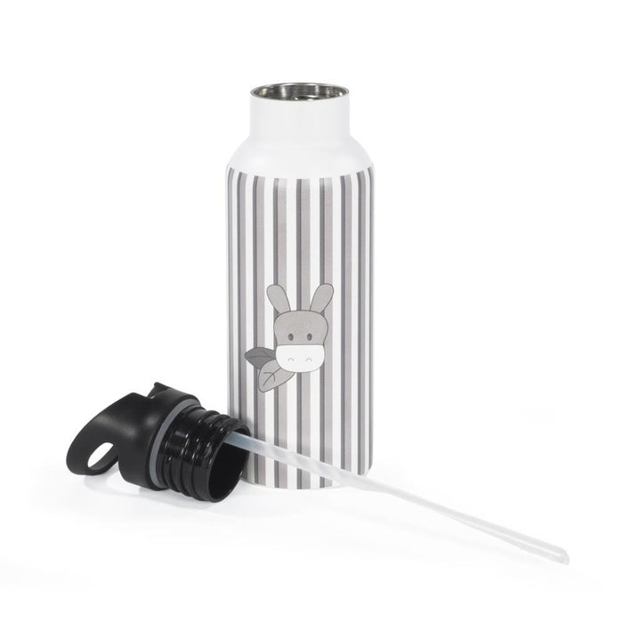 Garrafa Térmica Walking Mum Botton Strips Grey 500ml