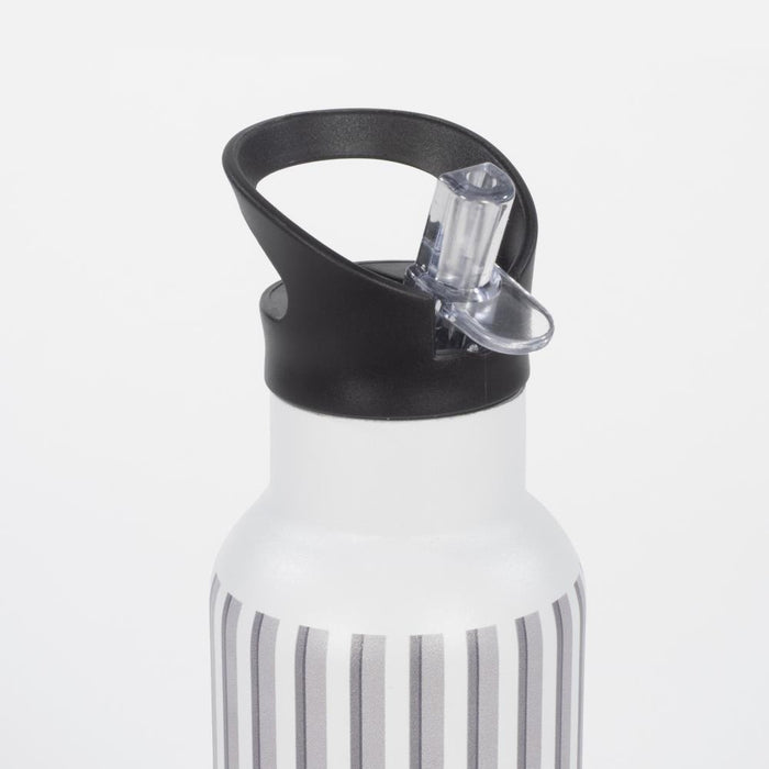 Garrafa Térmica Walking Mum Botton Strips Grey 500ml